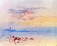 Turner, Joseph Mallord William - Venice, Looking East from the Guidecca,Sunrise